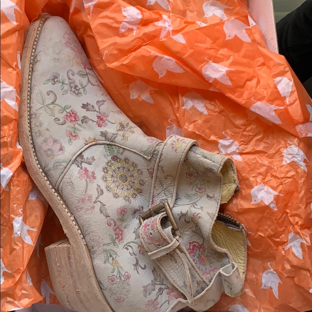 Free People Suede Caldera Western Floral Booties - Picture 6 of 7